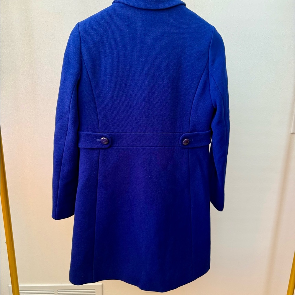 J.Crew Royal Blue Wool Coat Petite 4P Tailored Winter Coat - Picture 6 of 12